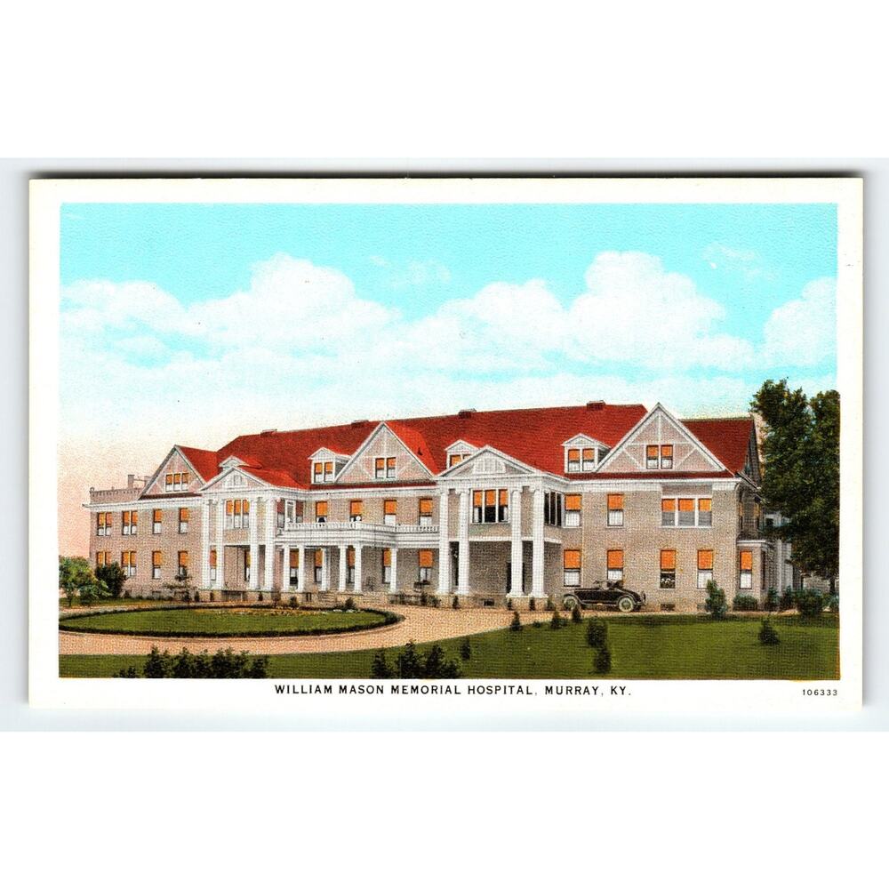 Vintage Linen Postcard William Mason Memorial Hospital Murray KY